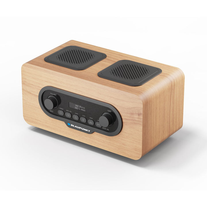 Blaupunkt Portable Radio, DAB+ digitalradio och FM-tuner, Bluetooth, hörlursutgång, USB- och microSD-spelare, LCD-display, klock- och alarmfunktion, drivs av uppladdningsbart USB-C-batteri, DR10CR