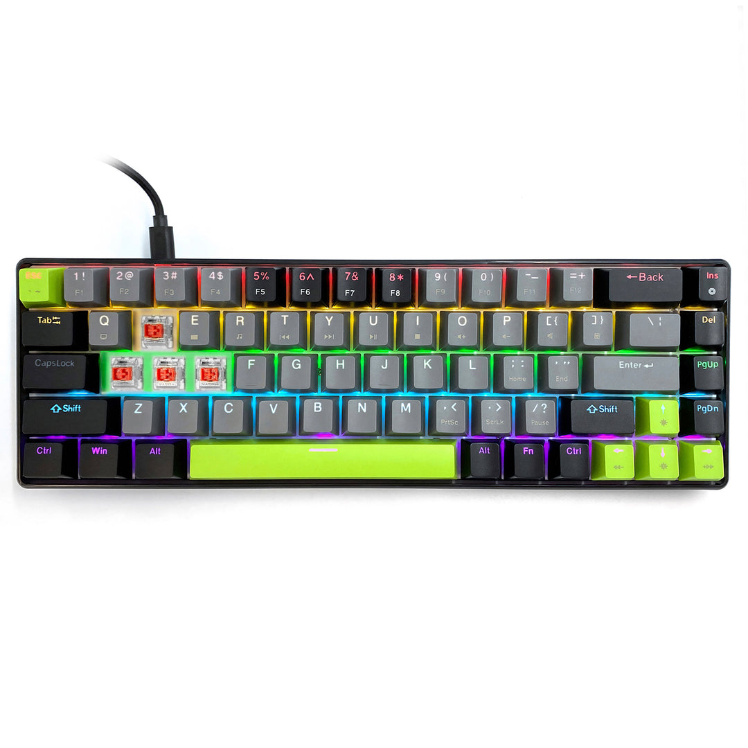 Mekaniskt tangentbord 60% RED CORE MX60 MT1260, tangentbelysning, Mediatech