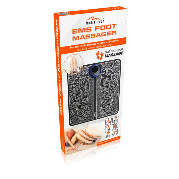 Media-Tech fotmassageapparat, EMS elektrostimuleringsmassage, 8 lägen, 19 intensitetsnivåer, MT6527