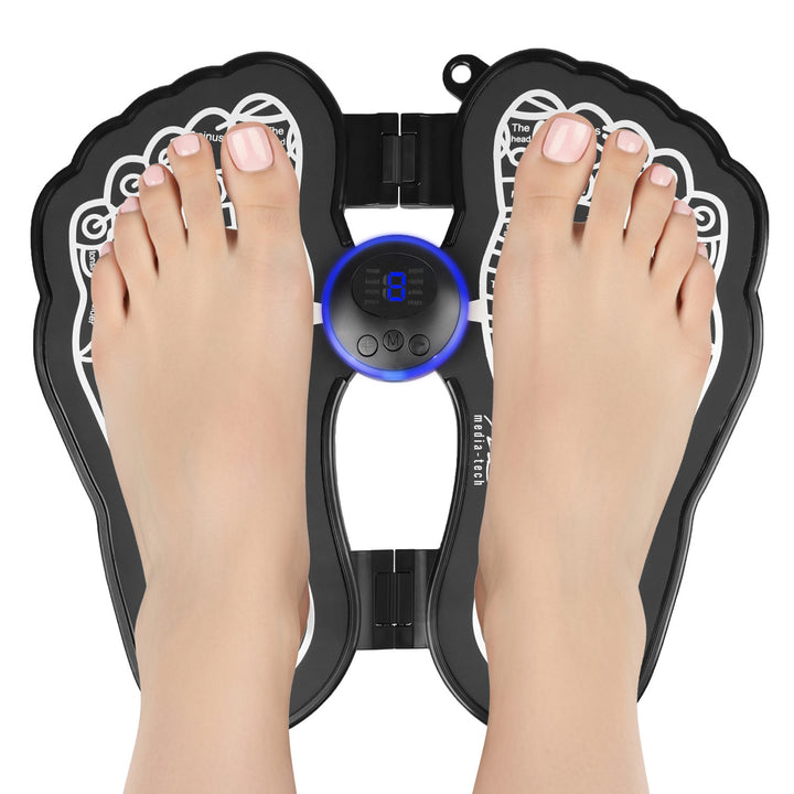 Media-Tech fotmassageapparat, massage med EMS-elektrostimulering, 8 lägen, 19 intensitetsnivåer, MT6527