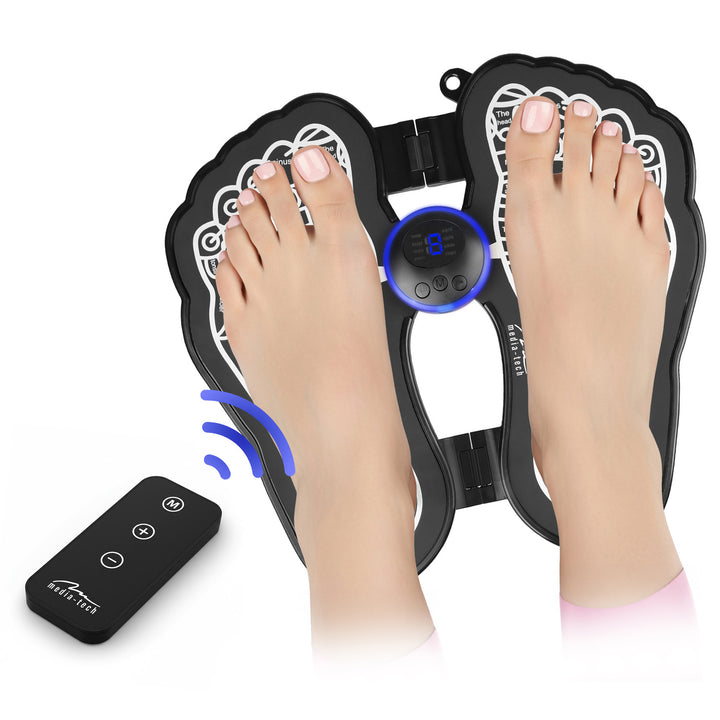 Media-Tech fotmassageapparat, massage med EMS-elektrostimulering, 8 lägen, 19 intensitetsnivåer, MT6527