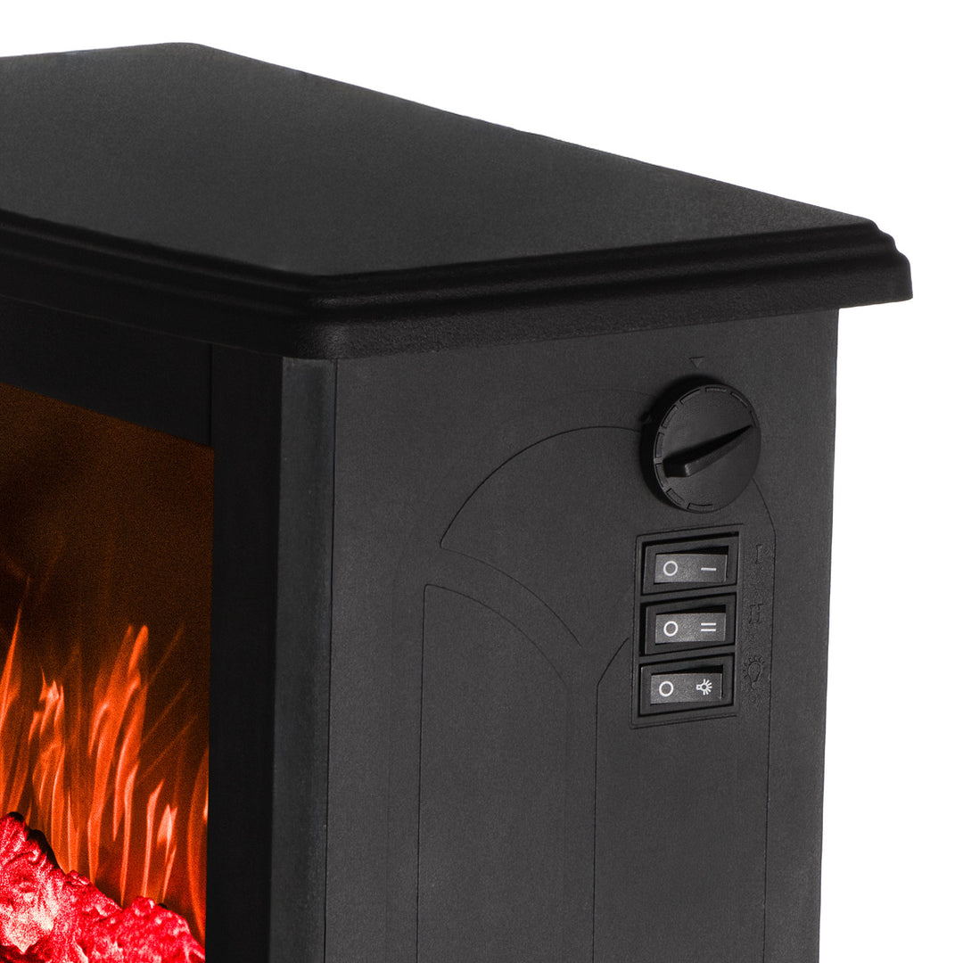 Adler elektrisk öppen spis, 2 värmenivåer, maxeffekt 1800W, termostat, 3D-lågeffekt, AD 7754