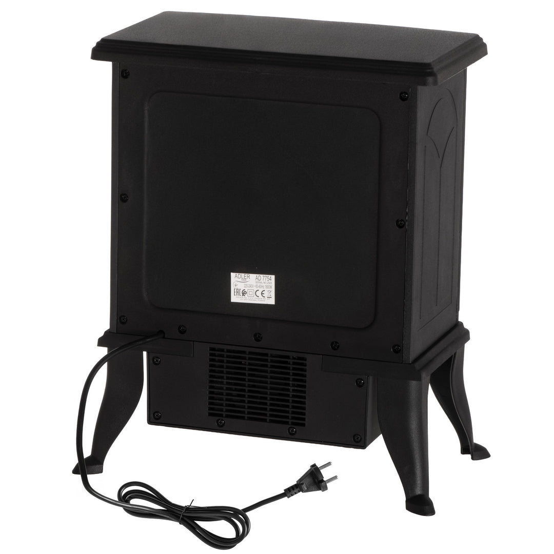 Adler elektrisk öppen spis, 2 värmenivåer, maxeffekt 1800W, termostat, 3D-lågeffekt, AD 7754