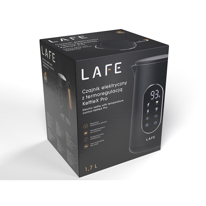 Lafe vattenkokare, temperaturkontroll, dubbelväggig, kapacitet 1,7L, max. effekt 2200W, KettleX Pro