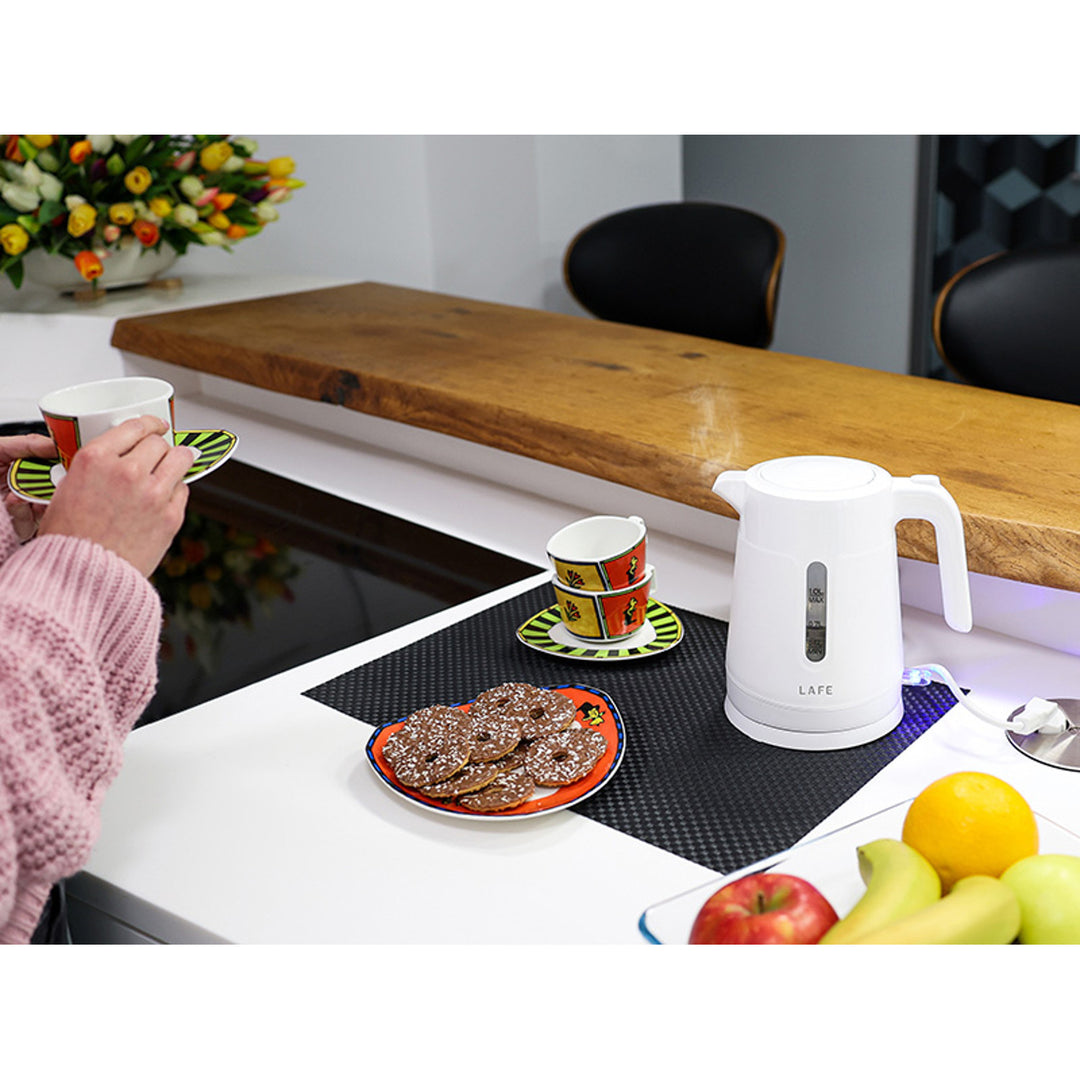 Lafe vattenkokare, kapacitet 1L, effekt 1500W, vit, Essential S