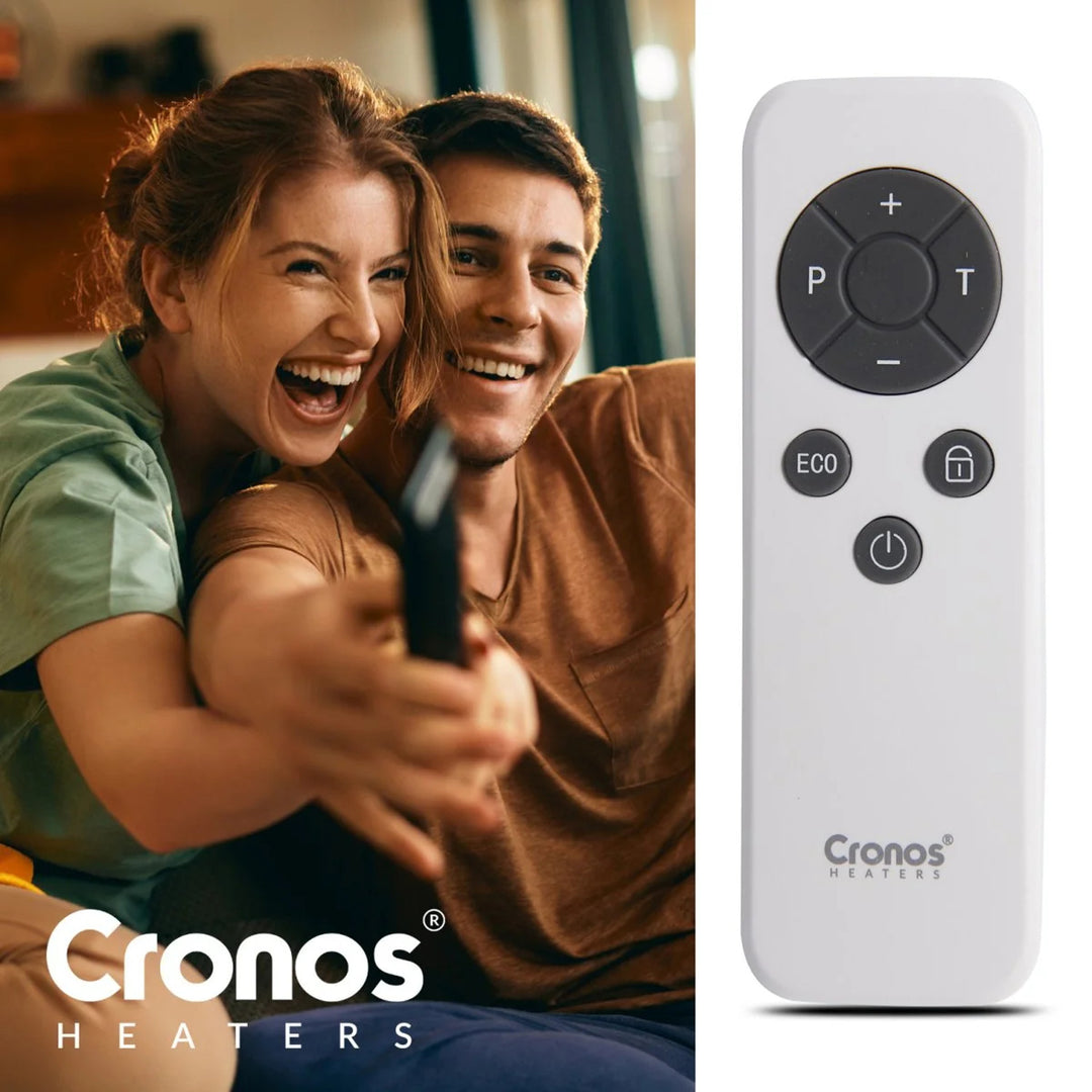 Cronos infravärmare, 330W, vit, allergivänlig, ultratunn, matt yta, värmer en yta upp till 12m2, Synthelith PRO CRP-330TWP Vit