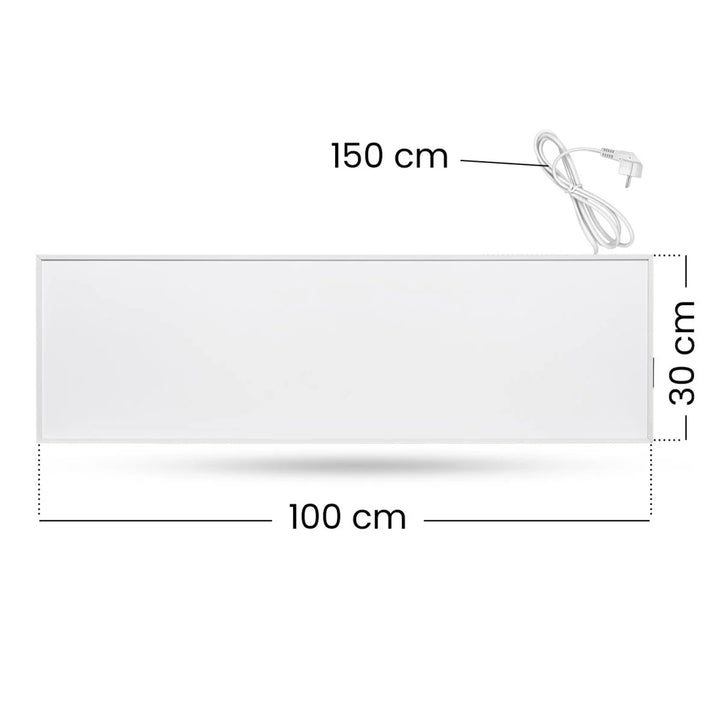 Cronos infravärmare, 330W, vit, allergivänlig, ultratunn, matt yta, värmer en yta upp till 12m2, Synthelith PRO CRP-330TWP Vit