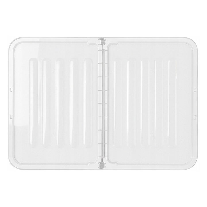 Plast Team Home Box Flex 15L behållare med dubbelt lock, vikbart lock, säkerhetsklämmor, transparent, 23010800