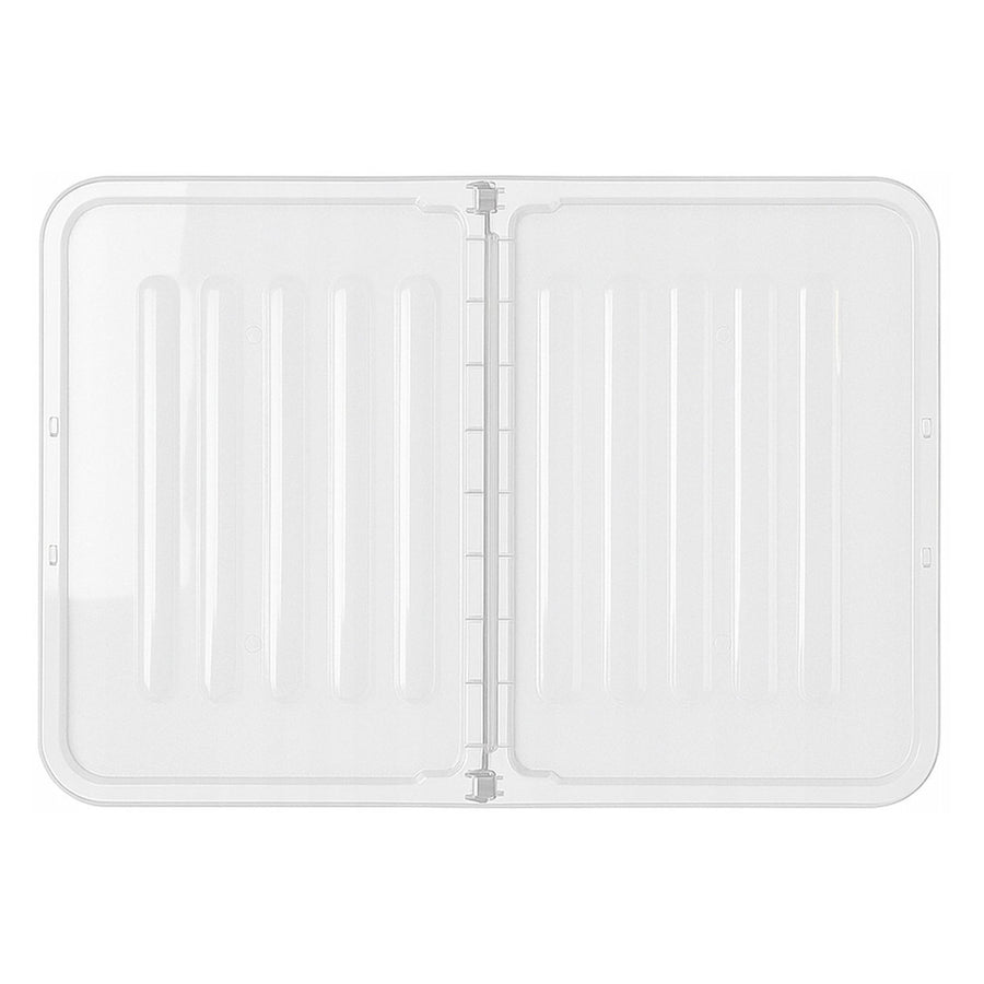 Plast Team Home Box Flex 15L behållare med dubbelt lock, vikbart lock, säkerhetsklämmor, transparent, 23010800