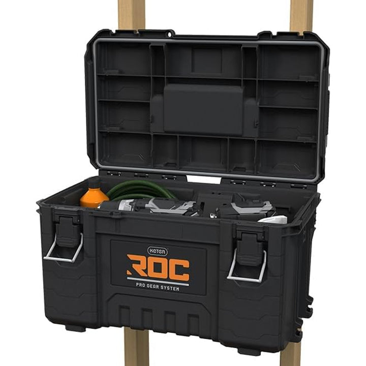 Verktygslåda Keter ROC Pro Gear 2.0, bärförmåga 54 kg, med Pro Mount-fästen, medföljande förvaringssystem, kan hängas på väggen, 256984