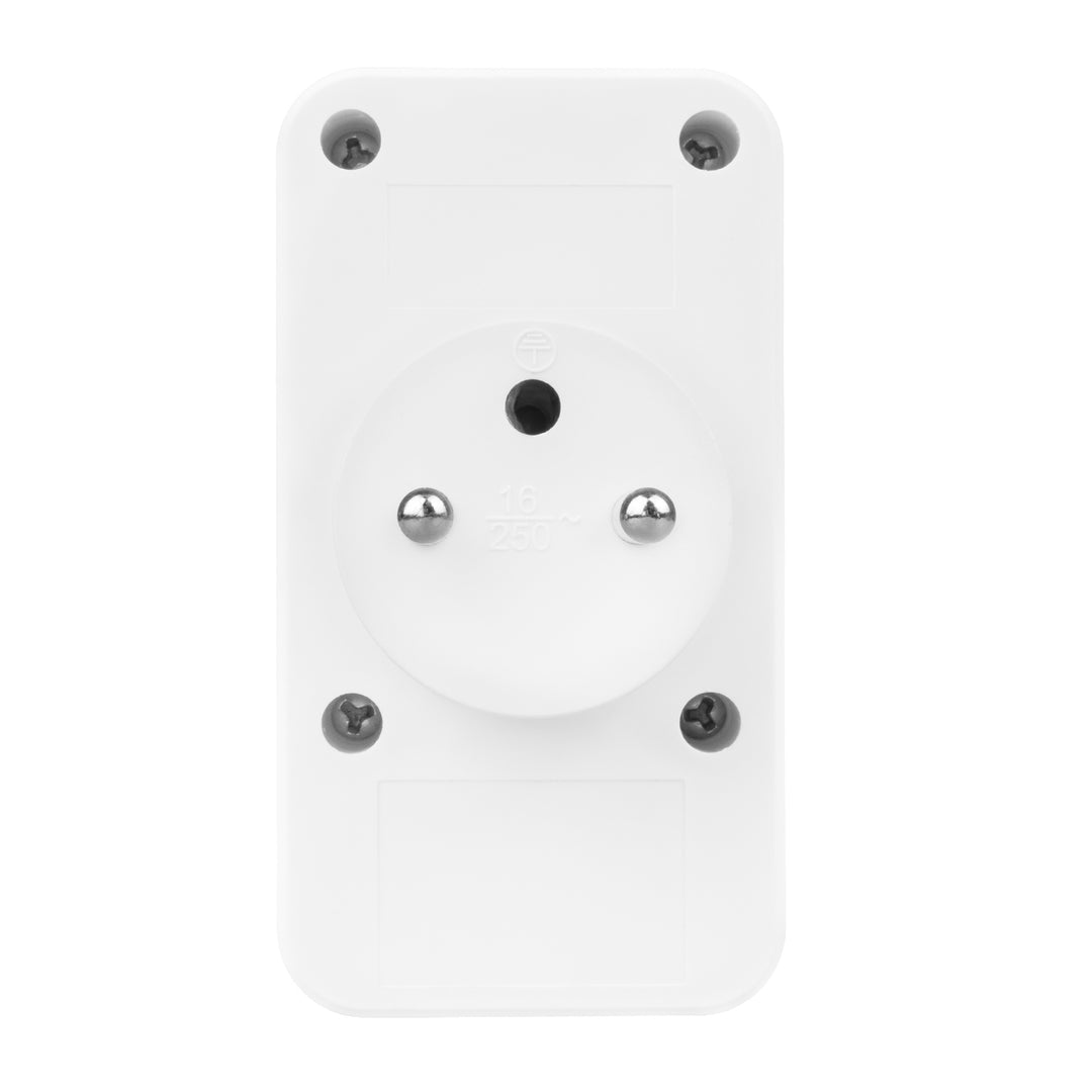 Maclean strömuttag x2 + 4xUSB, splitter med 2 uttag, 2xUSB A, 2xUSB C PD 20W, 1x16A + 1x6A, MCE249 F/W, 2 st