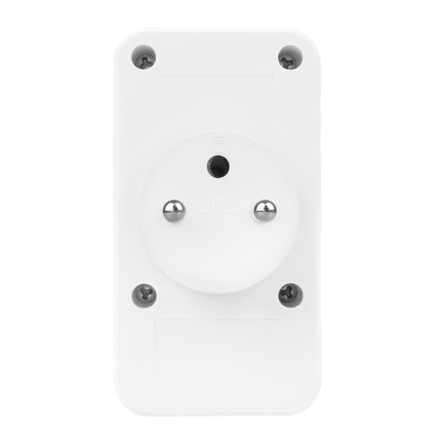 Maclean strömuttag x2 + 4xUSB, splitter med 2 uttag, 2xUSB A, 2xUSB C PD 20W, 1x16A + 1x6A, MCE249 F/W, 3 st