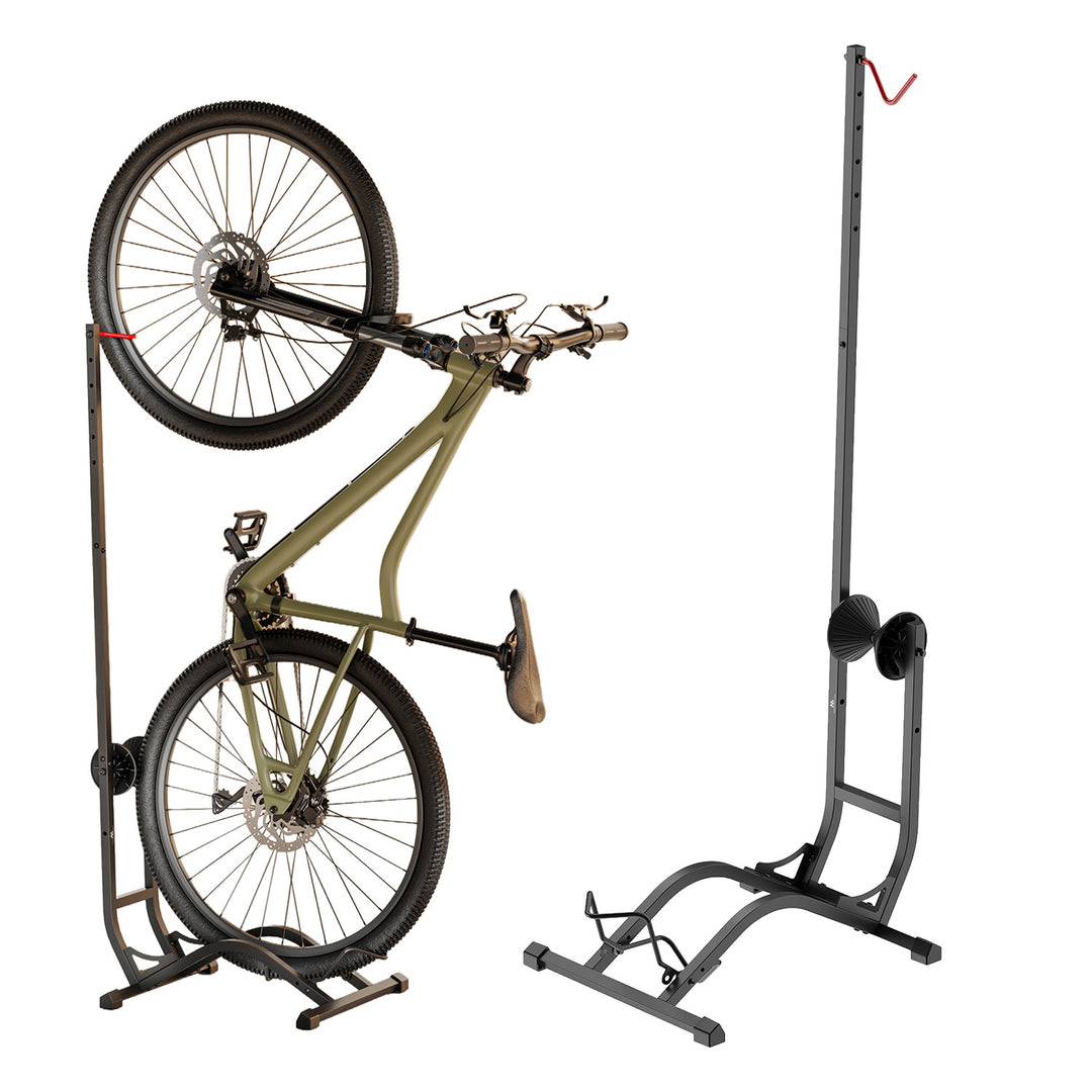 Maclean cykelställ, fristående, horisontellt/vertikalt, för förvaring, stål, max. belastning 35 kg, MC-170