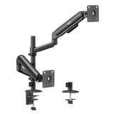 Ergo Office-fäste/hängare för 2 bildskärmar, gasfjäder, 17–32 tum, 1–10 kg, matt svart, ER-692 B