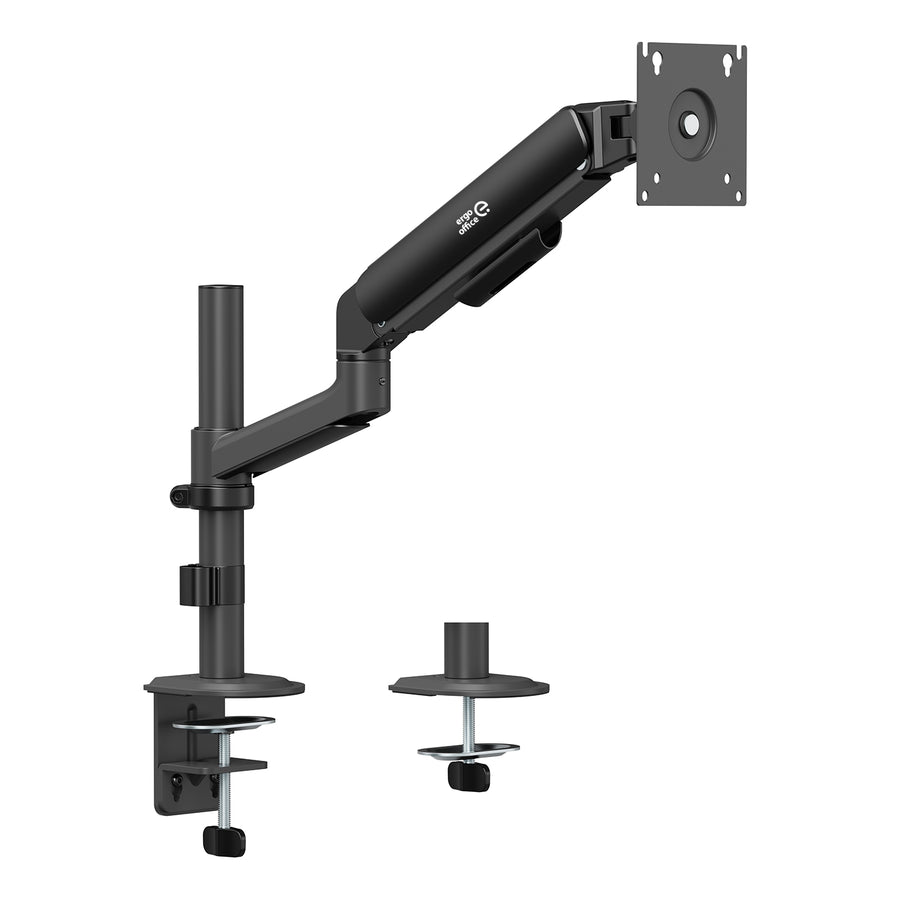 Ergo Office-fäste/hängare för bildskärm, gasfjäder, 17–32 tum, 1–10 kg, matt svart, max. VESA 100x100, ER-691 B