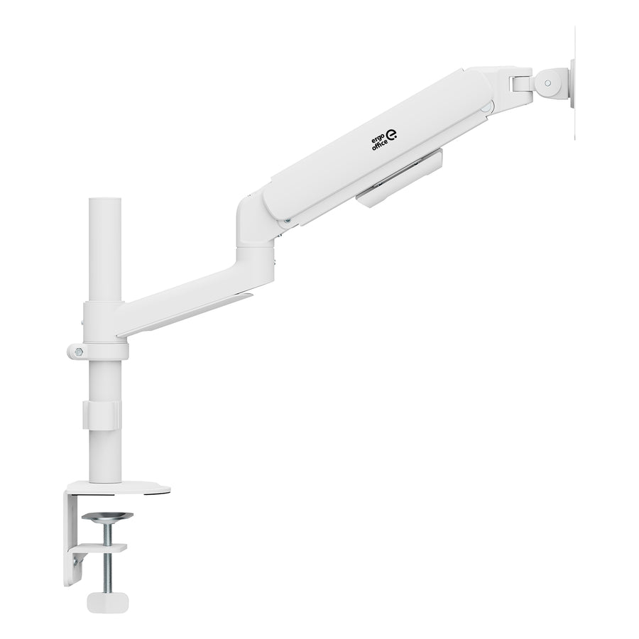 Ergo Office-fäste/hängare för bildskärm, gasfjäder, 17–32 tum, 1–10 kg, matt vit, max. VESA 100x100, ER-691 W