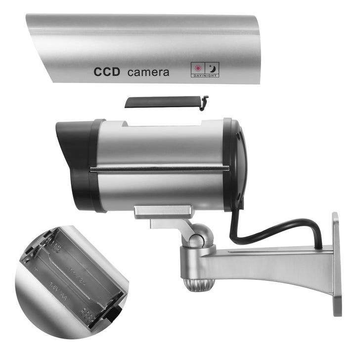 Dummy-kamera med blinkande LED IR1100 S IR extern + 2x Varta Industrial AA-batterier