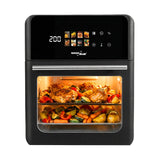 GreenBlue AIR FRYER fettfri fritös, kraftfull 1800 W, 10 liters kapacitet, 8 program, tillbehör, timer, GB950