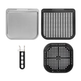 GreenBlue AIR FRYER fettfri fritös, kraftfull 1800 W, 10 liters kapacitet, 8 program, tillbehör, timer, GB950