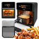 GreenBlue AIR FRYER fettfri fritös, kraftfull 1800 W, 10 liters kapacitet, 8 program, tillbehör, timer, GB950