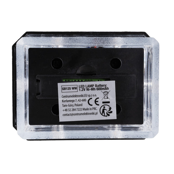 GreenBlue solcellsdriven LED-stolplampa, 60x40 mm, kuplock, 3200 K, GB125 WW