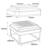 GreenBlue solcellsdriven LED-stolplampa, 100x100 mm, kuplock, 3200 K, GB128 WW