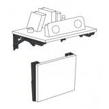 Fällbar fäste för vägghylla Maclean, min. 250 mm, max. 500 mm, max. 50 kg, 2 st., MC-194