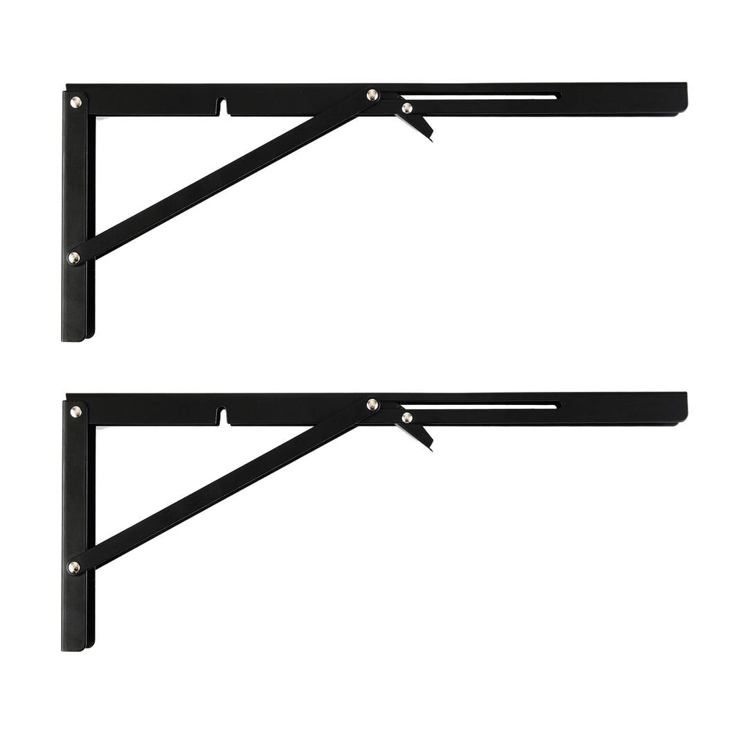 Fällbart fäste för vägghylla Maclean, min. 350 mm, max. 700 mm, max. 50 kg, 2 st., MC-196