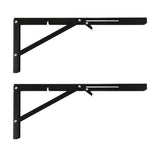Fällbart fäste för vägghylla Maclean, min. 350 mm, max. 700 mm, max. 50 kg, 2 st., MC-196