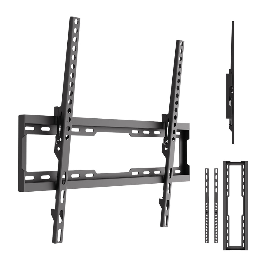 TV-fäste/hängare Maclean, max VESA 600x400, 37–86 tum, upp till 45 kg, svart, lutningsjustering 0°–-8°, MC-188