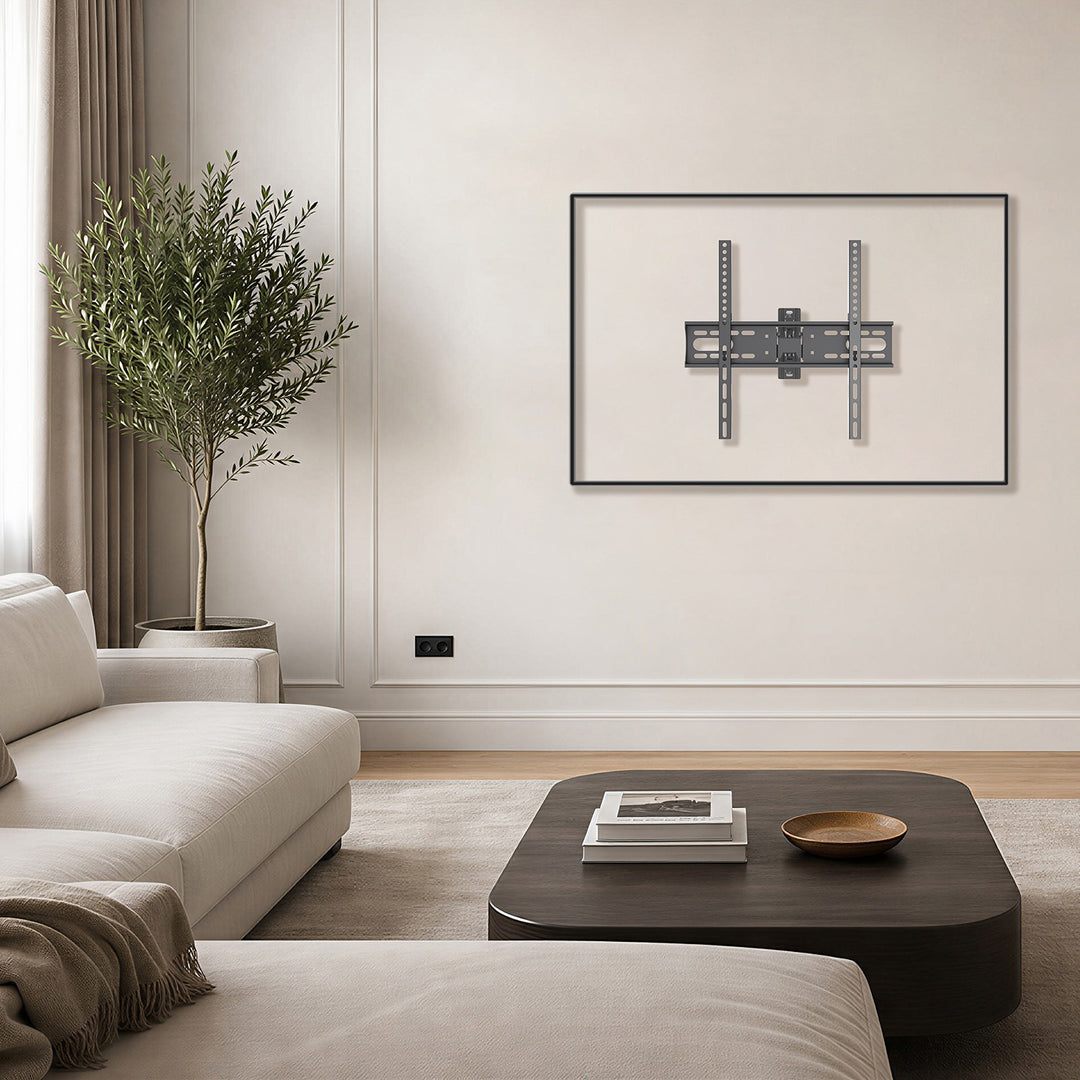 TV-fäste/hängare Maclean, max VESA 400x400, 32–55 tum, upp till 30 kg, svart, lutningsjustering +2°–-10° och vridning +90°–-90°, MC-191