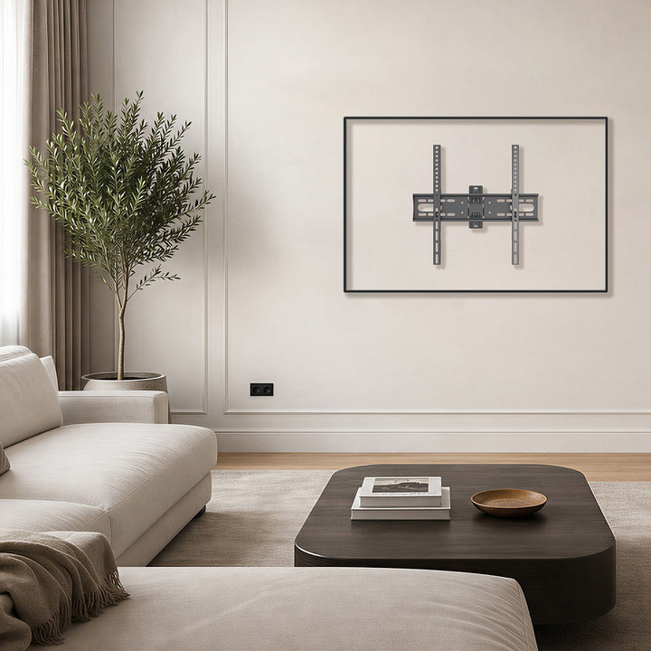 TV-fäste/hängare Maclean, max VESA 400x400, 32–55 tum, upp till 30 kg, svart, lutningsjustering +2°–-10° och vridning +90°–-90°, MC-191
