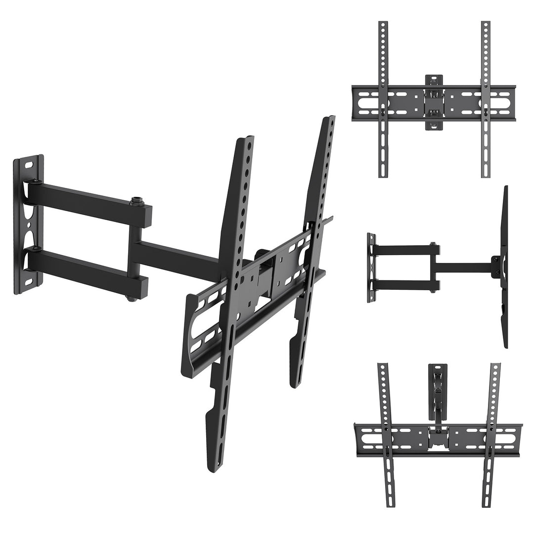 TV-fäste/hängare Maclean, max VESA 400x400, 32–55 tum, upp till 30 kg, svart, lutningsjustering +2°–-10° och vridning +90°–-90°, MC-191