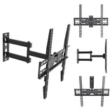 TV-fäste/hängare Maclean, max VESA 400x400, 32–55 tum, upp till 30 kg, svart, lutningsjustering +2°–-10° och vridning +90°–-90°, MC-191
