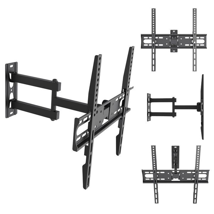 TV-fäste/hängare Maclean, max VESA 400x400, 32–55 tum, upp till 30 kg, svart, lutningsjustering +2°–-10° och vridning +90°–-90°, MC-191