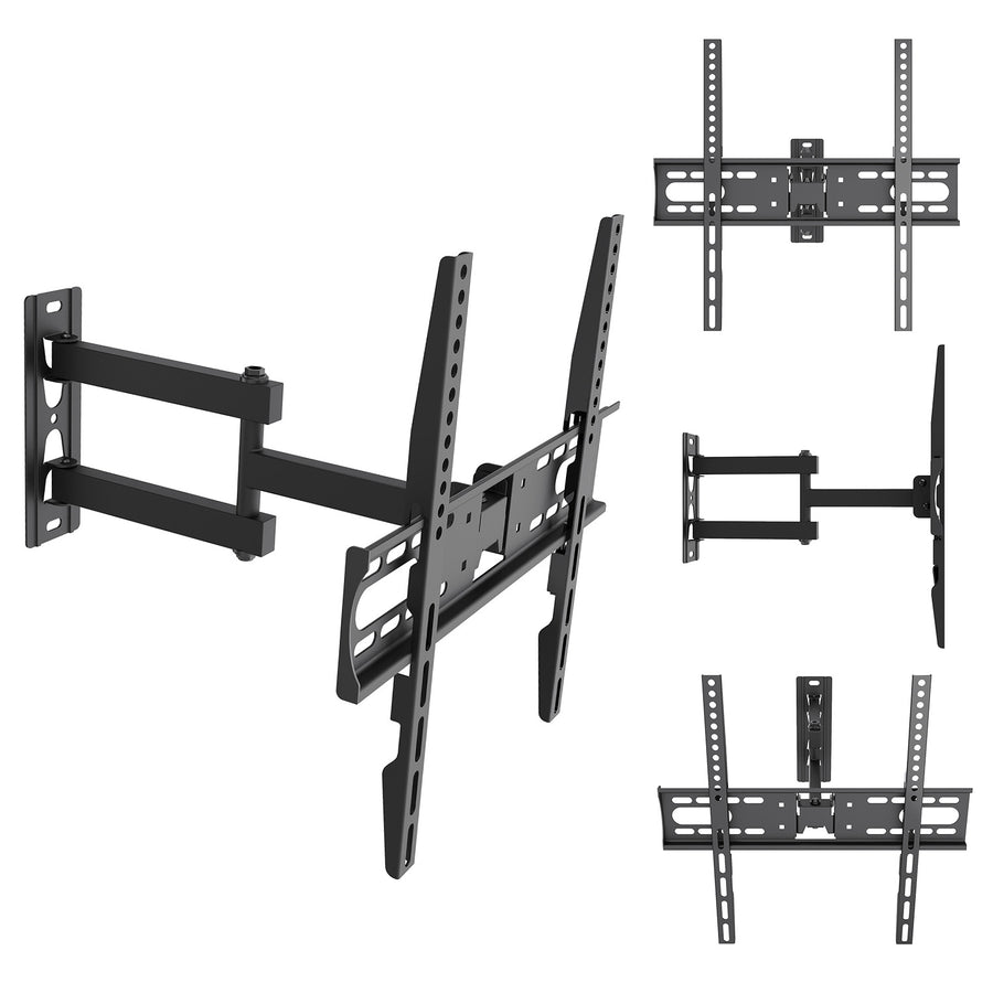 TV-fäste/hängare Maclean, max VESA 400x400, 32–55 tum, upp till 30 kg, svart, lutningsjustering +2°–-10° och vridning +90°–-90°, MC-191