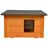 Kennel för hundar, katter Woodok, isolerad, granträ + hundbädd