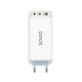 Savio nätladdare, 1x USB-A, 2x USB-C, GaN, 65W, vit, SAVLA-07