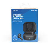 Savio trådlösa hörlurar, Bluetooth 5.3, ANC, USB-C, svart