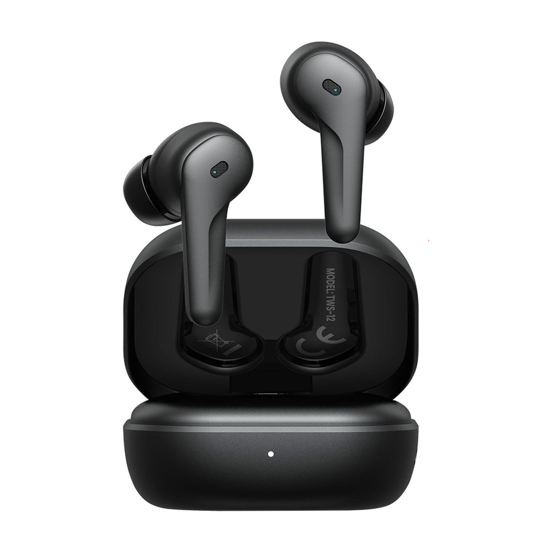 Savio trådlösa hörlurar, Bluetooth 5.3, ANC, USB-C, svart