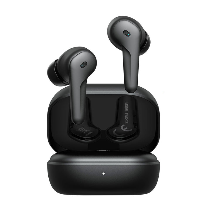 Savio trådlösa hörlurar, Bluetooth 5.3, ANC, USB-C, svart