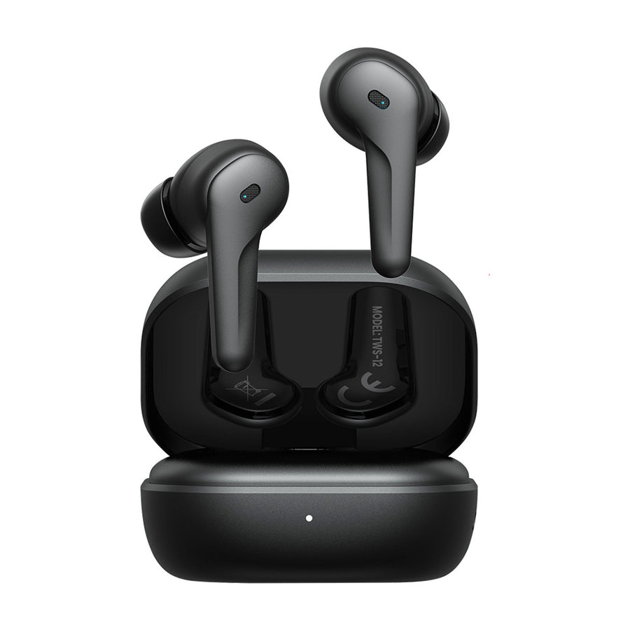 Savio trådlösa hörlurar, Bluetooth 5.3, ANC, USB-C, svart