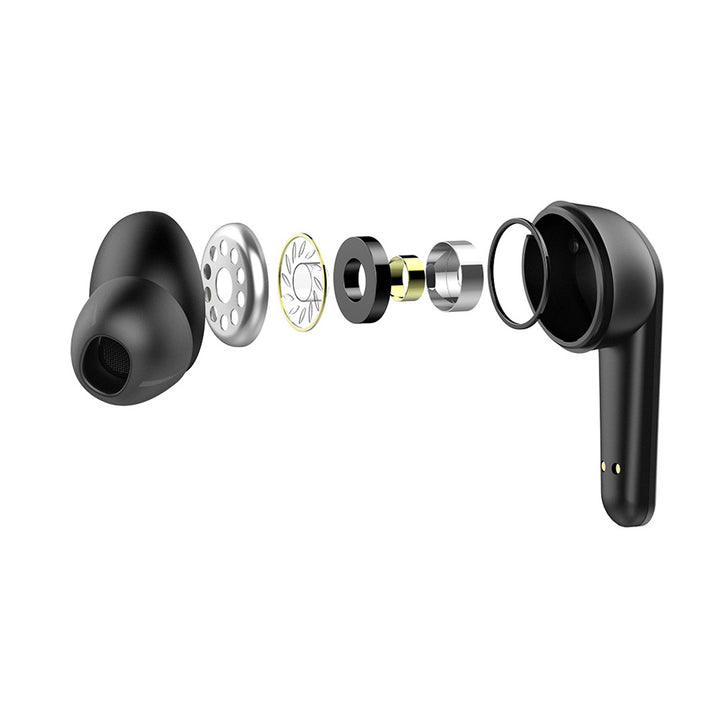 Savio trådlösa hörlurar, Bluetooth 5.3, ANC, USB-C, svart
