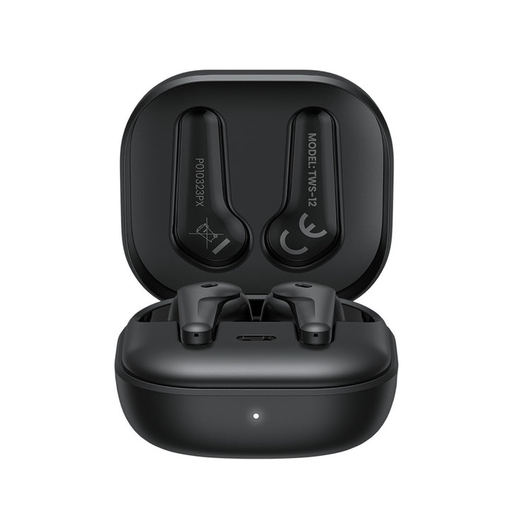 Savio trådlösa hörlurar, Bluetooth 5.3, ANC, USB-C, svart