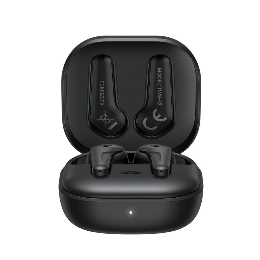 Savio trådlösa hörlurar, Bluetooth 5.3, ANC, USB-C, svart