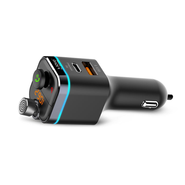 Savio MP3 bilradiosändare, Bluetooth 5.0, laddningsfunktion, svart, SAVFMTRANSTR-12