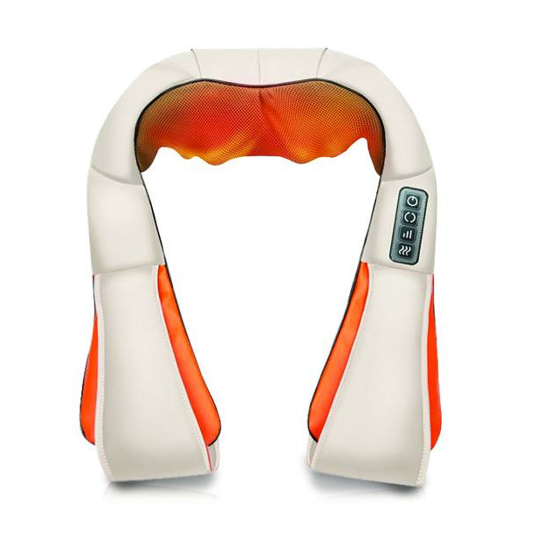 LTC Shiatsu 6D axelmassageapparat, 3 hastigheter, 5V, 24W, värmefunktion, LED-bakgrundsbelysning, halkfria remmar