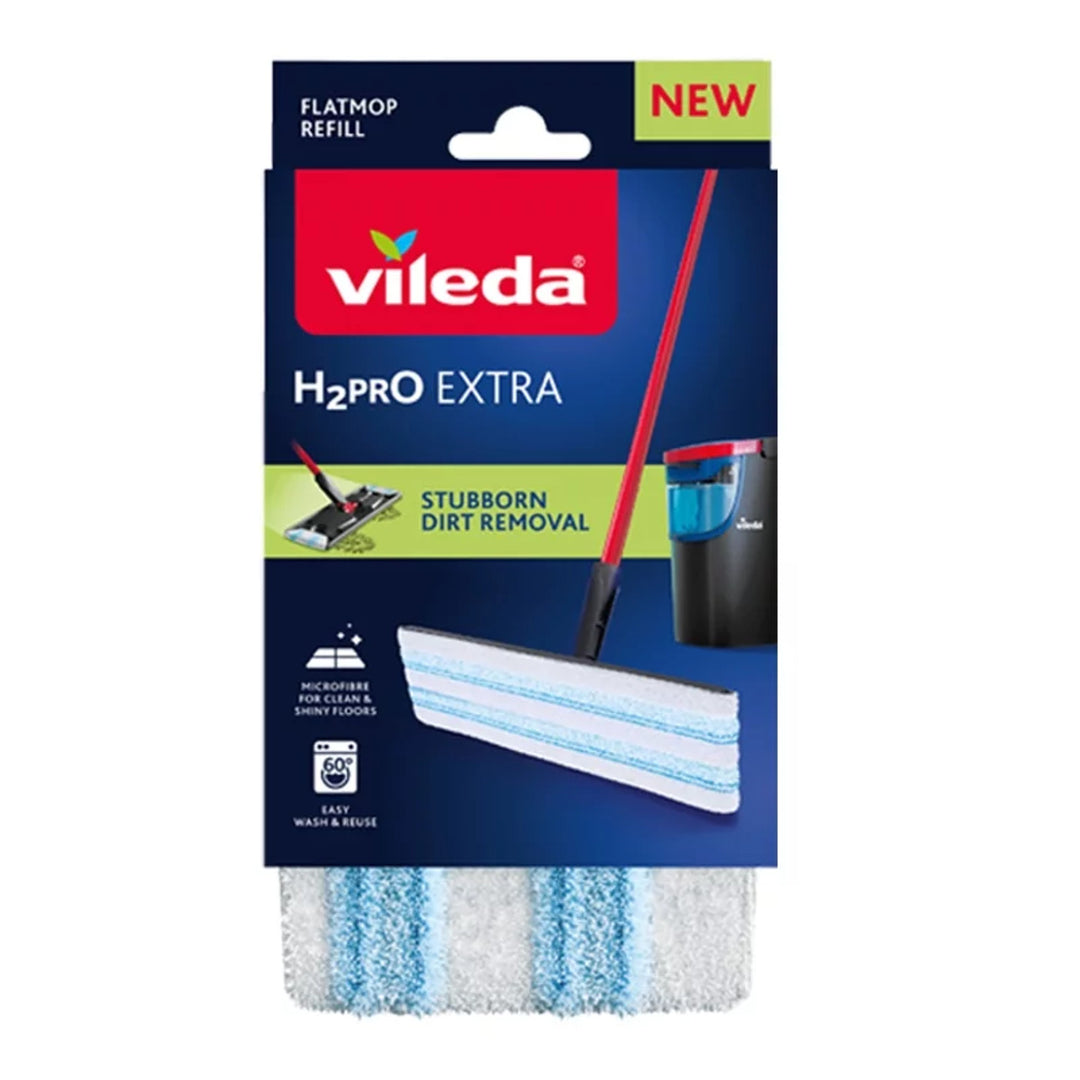 Vileda H2prO insats för plattmopp, mikrofiber, maskintvättbar, 175786