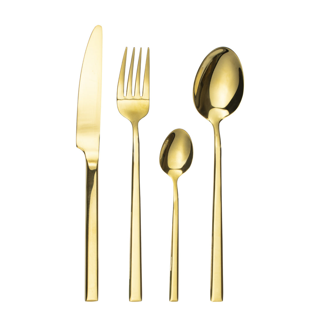 Bestickset för 6 personer Como Gold 24-delars presentask AMBITION