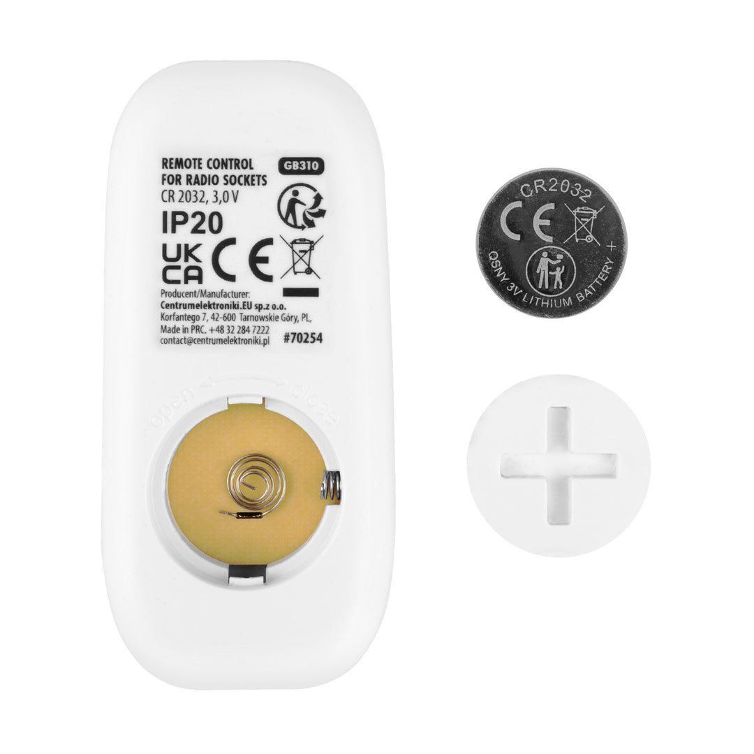GreenBlue fjärrstyrda eluttag, 3 st, programmerbara, räckvidd upp till 30 m, 220–240 V AC, 50/60 Hz, 16 A, 433 MHz, GB313 F